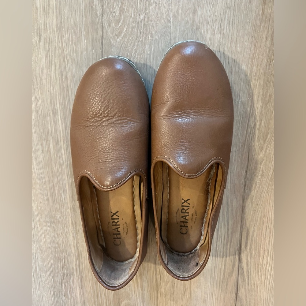 Charix Women Leather Comfy Slip-On Shoes